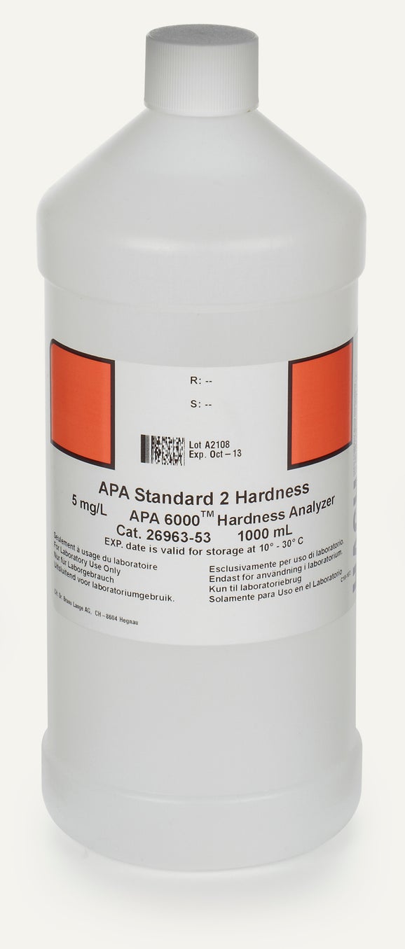 Estándar de dureza 2 de bajo rango APA6000, 5 mg/L, 1 L